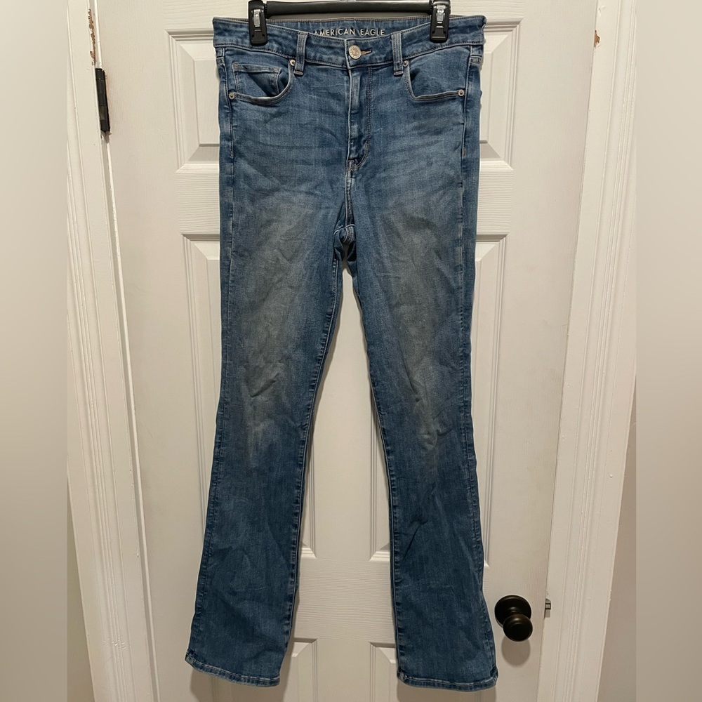 American Eagle Outfitters Blue Flare Jeans 12 x-long